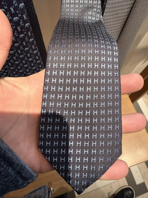 Monogram repeat tie sampled in New York